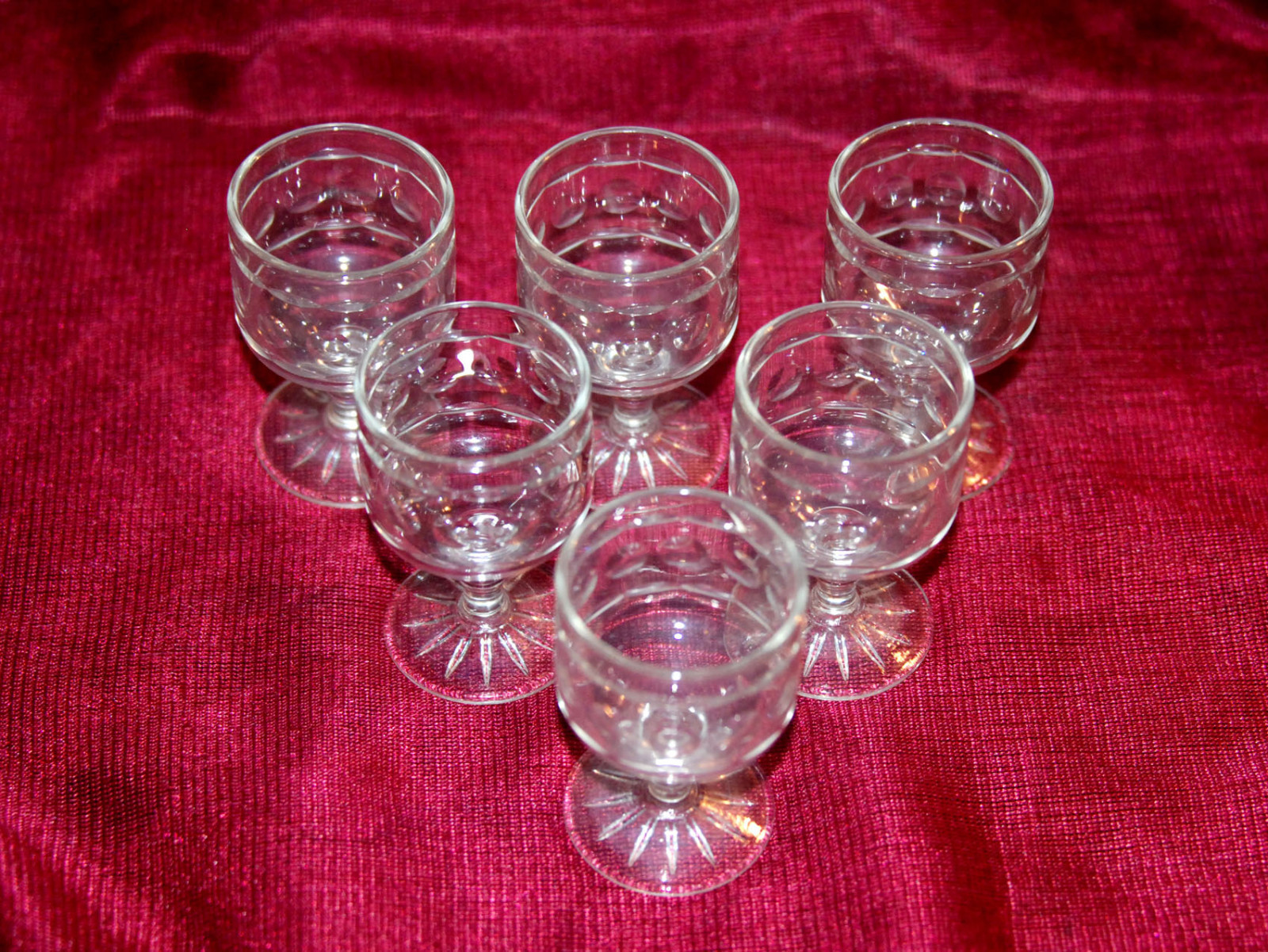 CRYSTAL GLASS SHOT GOBLET CUPS SOVIET ART DECO CUT STEMWARE SET&BOX eBay
