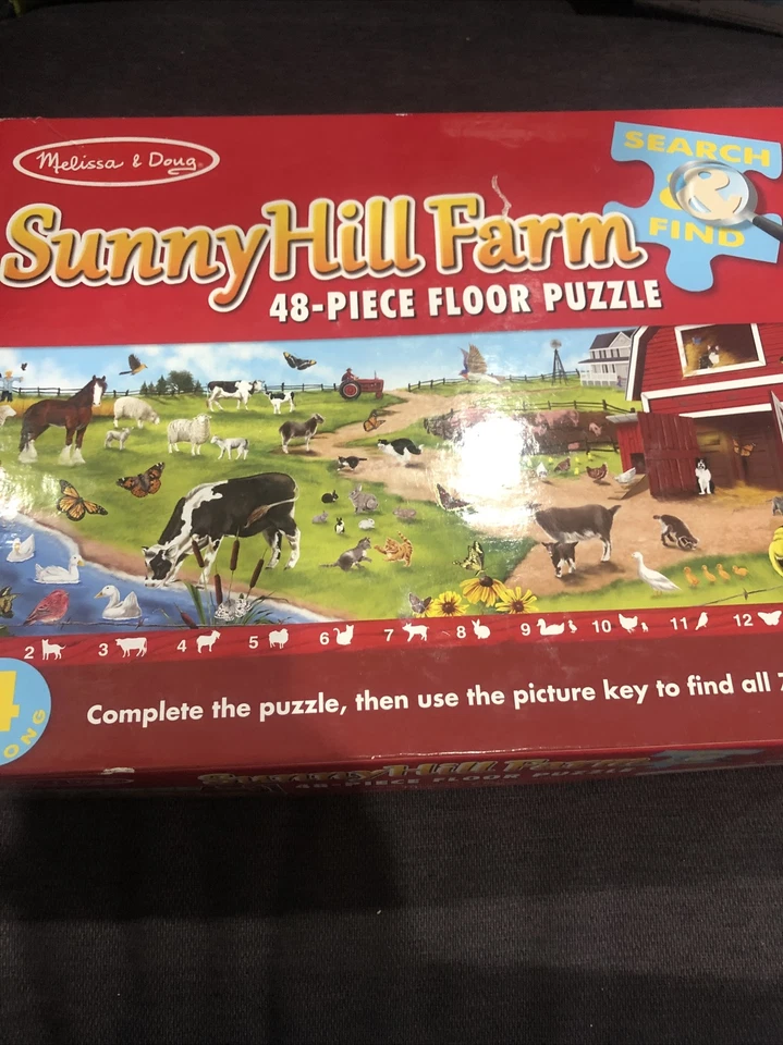 Melissa & Doug, ферма Sunny Hill, напольная головоломка из 48 предметов, длина 4 фута #4440 - Изображение 3 из 4