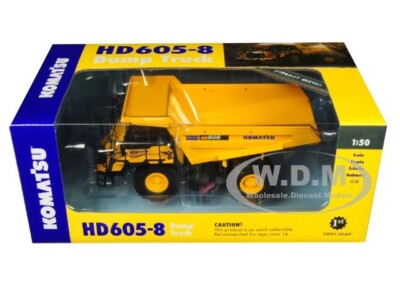 KOMATSU HD605-8 DUMP TRUCK 1/50 DIECAST MODEL BY FIRST GEAR 50