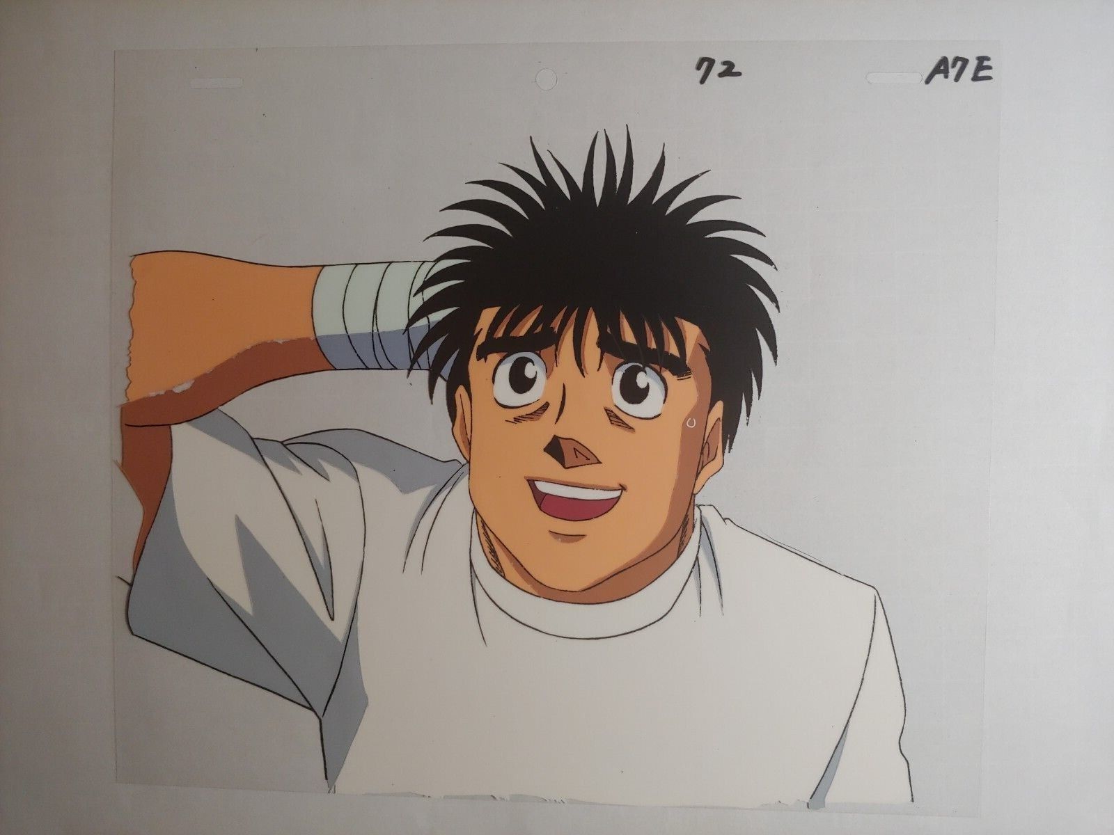 Hajime no Ippo Production Cel Ippo Makunouchi sketch included