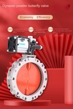 New Pneumatic Powder Butterfly Valve Cement Aluminium Alloy Dust Butterfly Valve