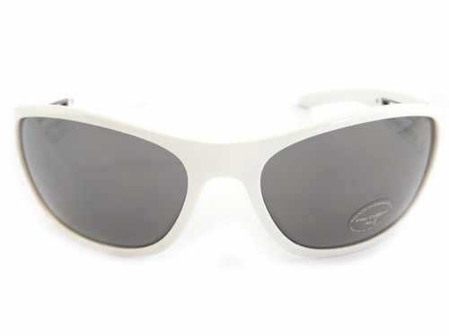 Stone Occhiali da Sole Lucidi Bianco E Gunmetal con Argento Specchio Lenti ST191 - Foto 3 di 4