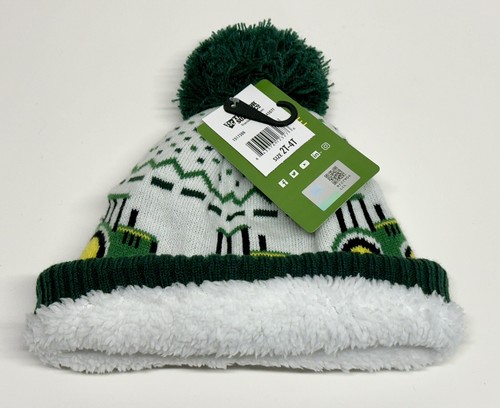 John Deere Tractor Baby Toddler 2T-4T Winter Beanie Hat Cap Sherpa Liner Inside - Picture 4 of 4