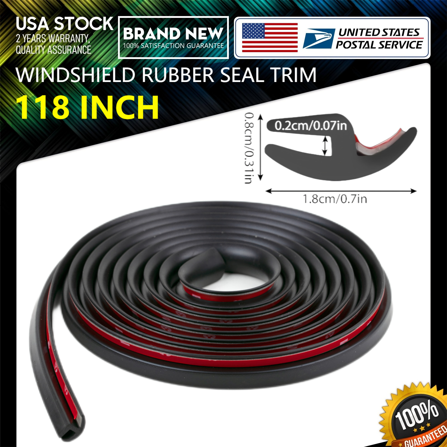 Soundproof Dustproof 3M Rubber Seal Strip Edge Trim Car front\rear Sealing