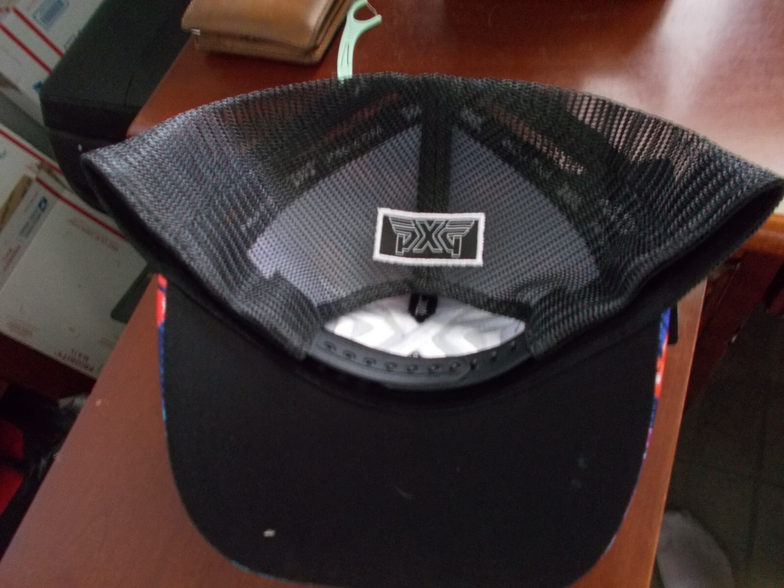 1 NEW PXG Blue Floral W/ White Golf Hat  Adjustable Snapback, W/ Ball Mark