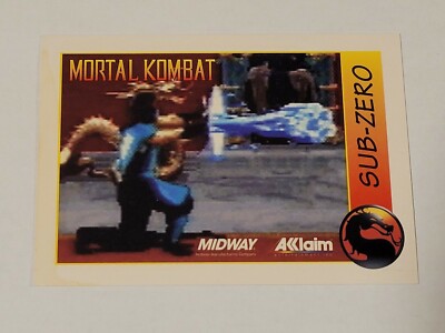 1992 Midway Acclaim Mortal Kombat Collectible Card - Sub-Zero #6 of 7
