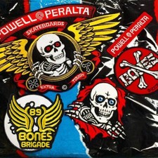 POWELL PERALTA / HUESOS - Coser / Planchar en Monopatín Parche - Logotipos Surtidos