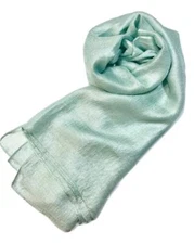 Solid Color Silk Feel Long Scarves Mint Green
