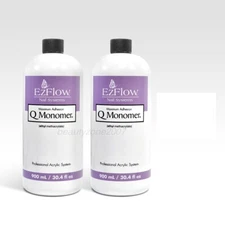 2 x EzFlow Q Monomer Acrylic Nail Liquid 30.4 fl oz / 900 mL