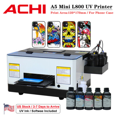 A5 UV Printer Epson L800 Print Head UV Flatbed Printer For Phone Case US Stock