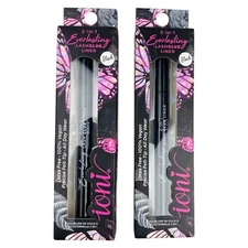 2X Eyelashes Glue Black Liner Lash ioni 2 in 1 Everlasting Felt Tip Long Wear