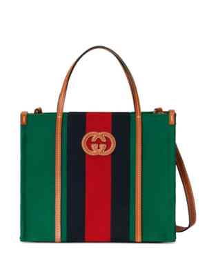 NWT GUCCI Interlocking GG Web Canvas Handbag Shoulder Bag 727728