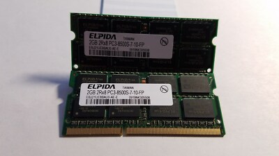 Elpida 4GB(2X2GB) PC3-8500 DDR3-1066MHz nonECC Unbuffered CL7