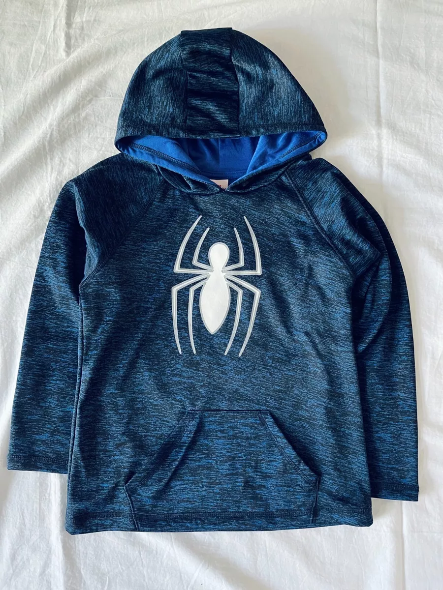 Blue spiderman hotsell hoodie