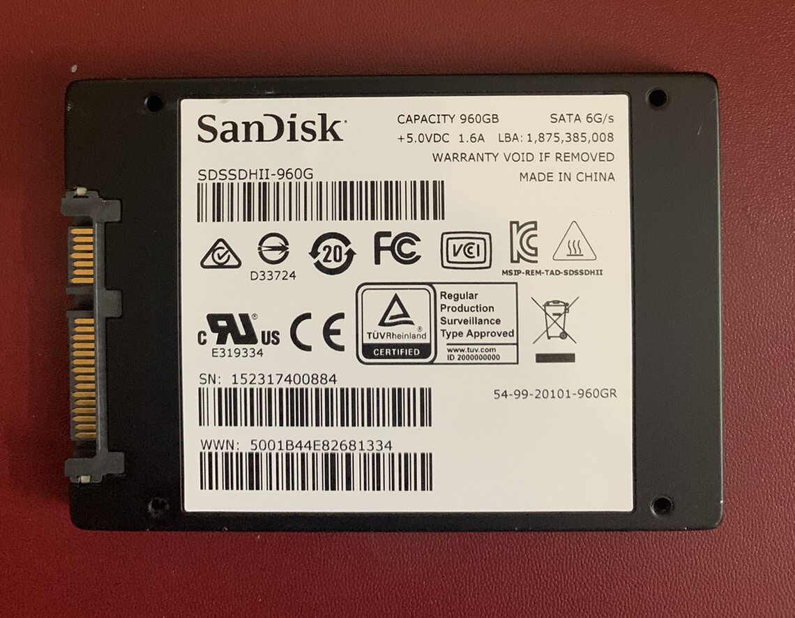 SanDisk ULTRA II 960GB SSD 1TB SSD SATA 6Gbps 2.5" Internal SSD Laptop