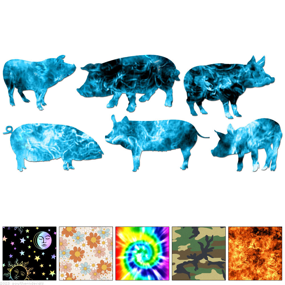 Pigs - Decal Sticker - Multiple Patterns & Sizes - ebn7179 | eBay