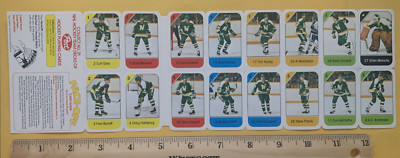 1982-83 Post Cereal Hockey SET BREAK singles - Minnesota North Stars