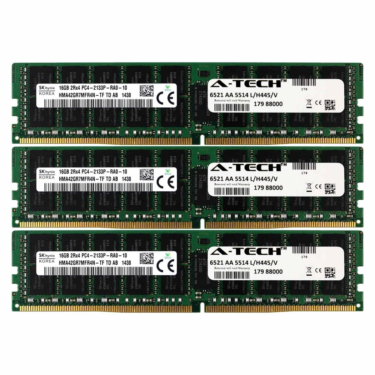 PC4-17000 Hynix 48GB Kit 3x 16GB Dell PowerEdge R730xd R730 R630 T630 Memory RAM