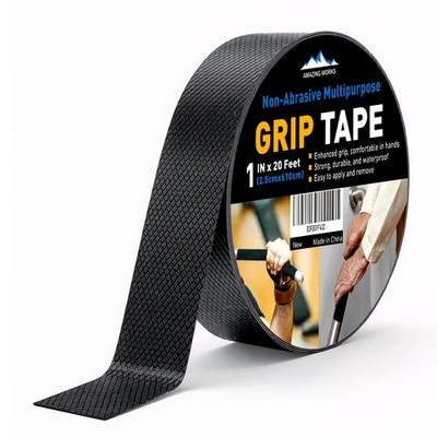 Rubber Grip Tape, 1 In x 20 Ft Non-Abrasive Grip tape for handles, Strong Adhesi