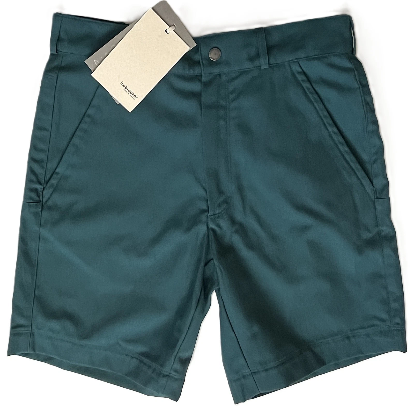 ICEBREAKER Green Glory Wool & Cotton Casual Hiking Shorts OA56MH073 Mens 30 NEW