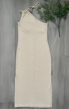 Old Navy Women’s Beige Assymetrical Sleeve Long Dress Size S NWT