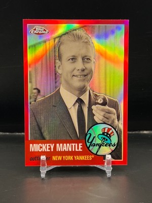 2007 Topps Chrome Mickey Mantle #MMS26 Story Red Refractors #/99
