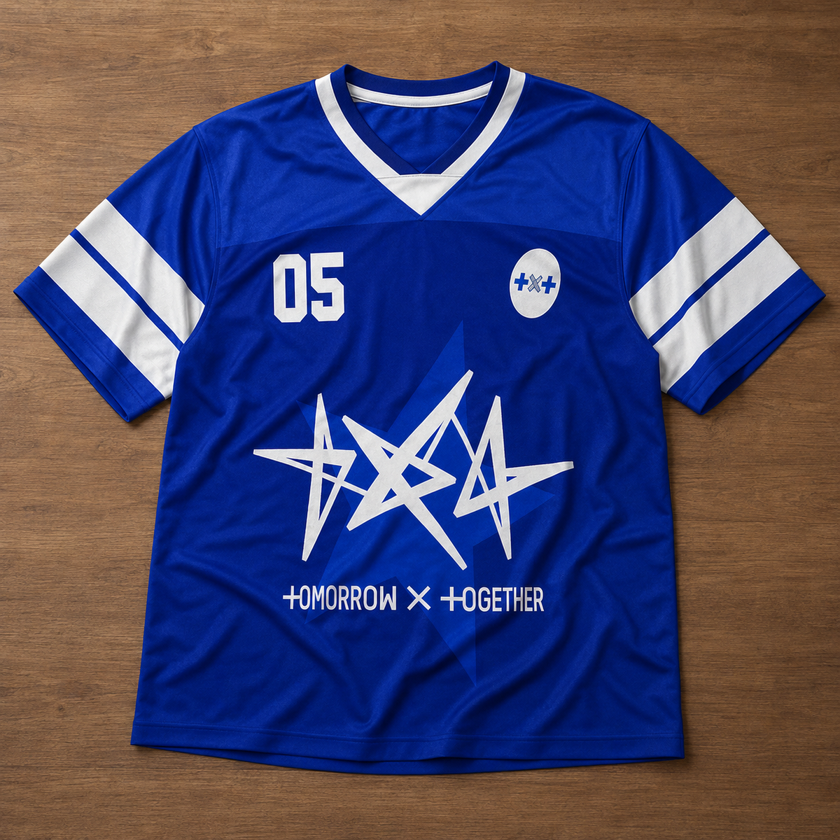 TXT World Tour Football Jersey Blue Shirt Kpop MOA Concert Outfit