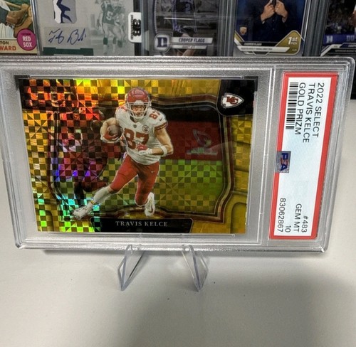 2022 Panini Select - Field Level Travis Kelce #483 Gold Prizm /10