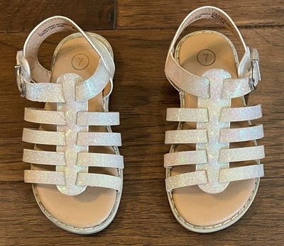 Adorable Cat & Jack Girls Glitter Sandals Size 7