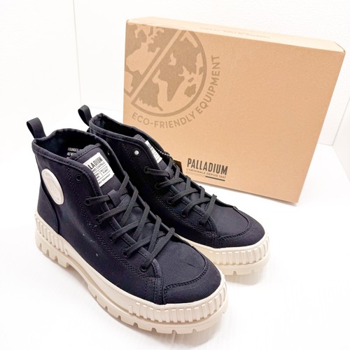 Palladium Pallashock Org 2 Sneakers Herren 8 schwarz umweltfreundlich Canvas High Top Boo