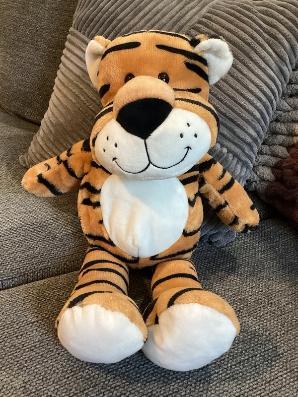 New Orange Stuffed Tiger Approx 16 Inches Long Plush Toy