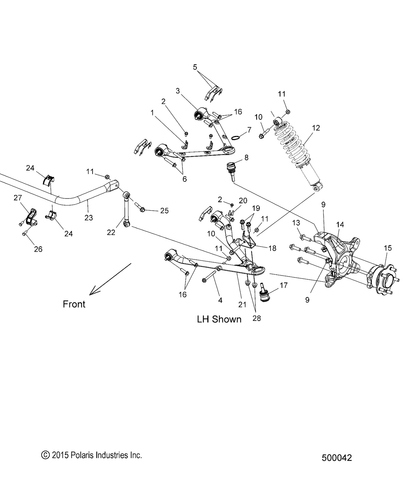 Polaris Control Arm Assembly, Lower, Right, Indy Red - Picture 2 of 2