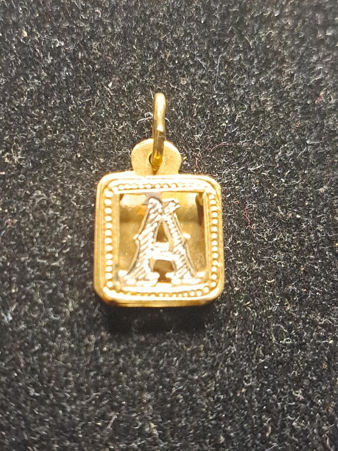 10k Solid Yellow Gold Designer INITIAL A Pendant … - image 5