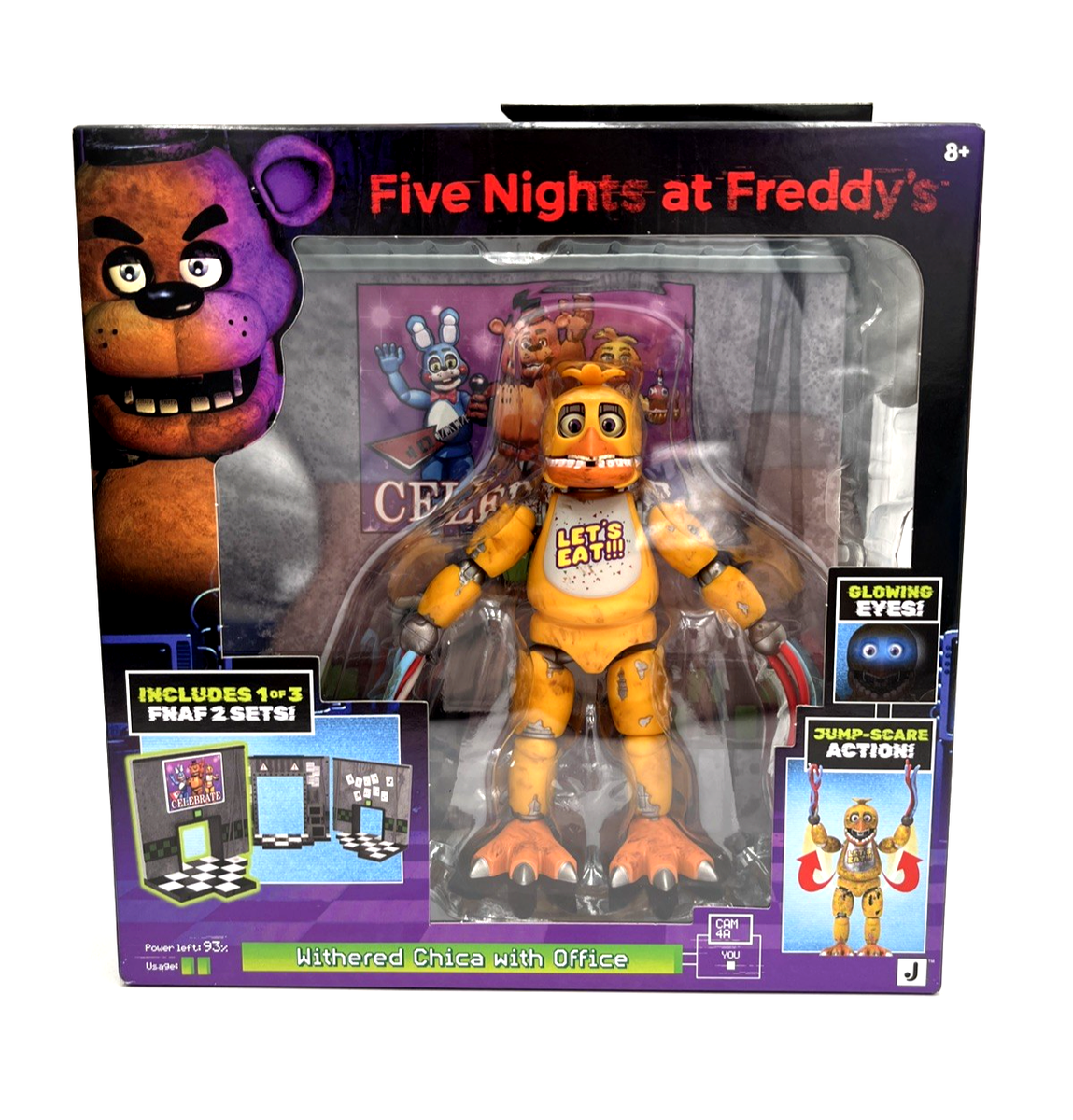 Five Nights at Freddys Withered Chica with Office Set Jumpscare