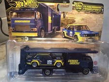 Hot Wheels Car Culture Team Transport Olio Fiat Truck & Fiat 131 Abarth 1:64