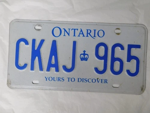 ONTARIO LICENSE PLATE 2019 YOURS TO DISCOVER CANADA SOUVENIR SIGN CKAJ 965
