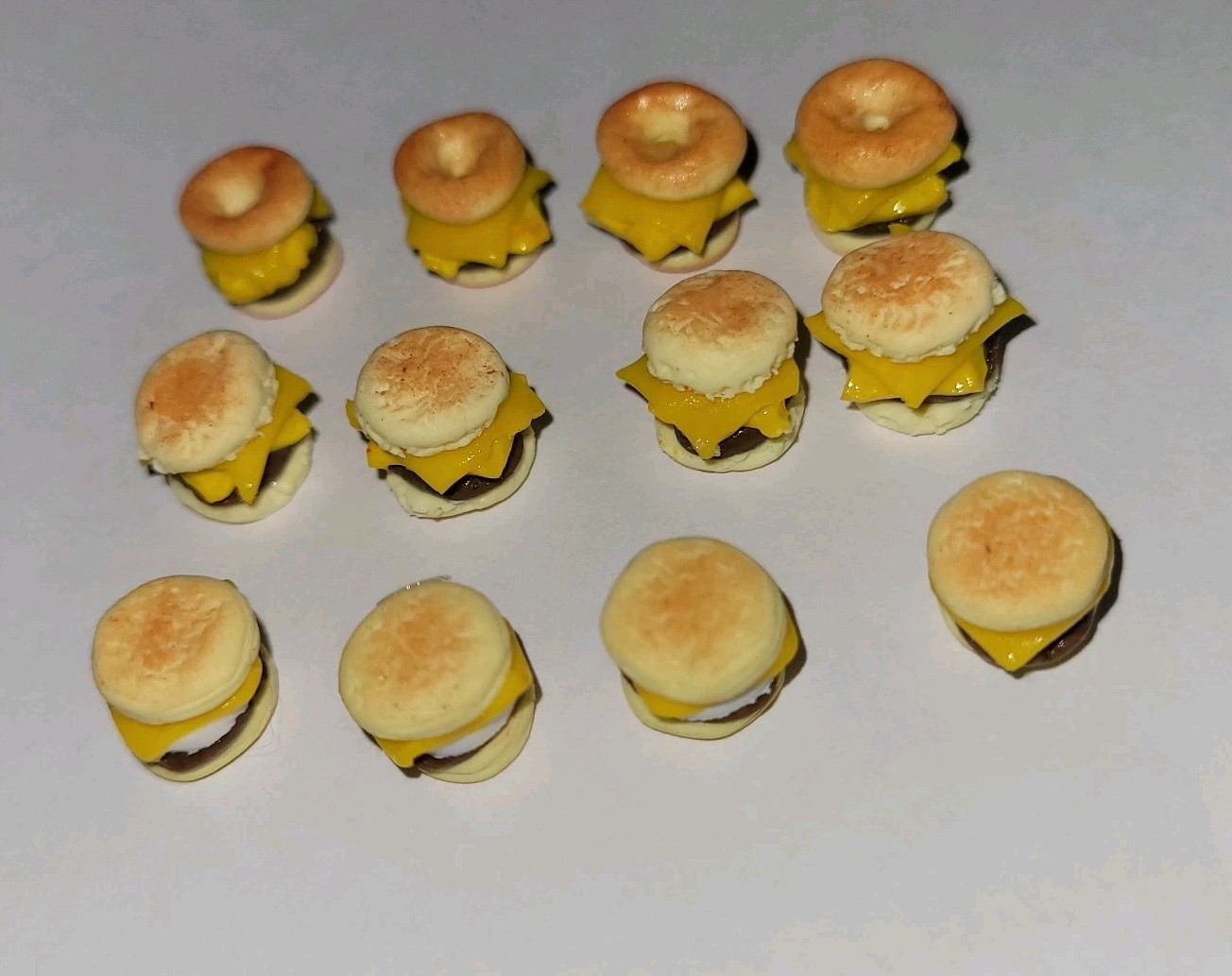 Dollhouse Breakfast Sandwiches Egg Muffin Sausage Cheese 