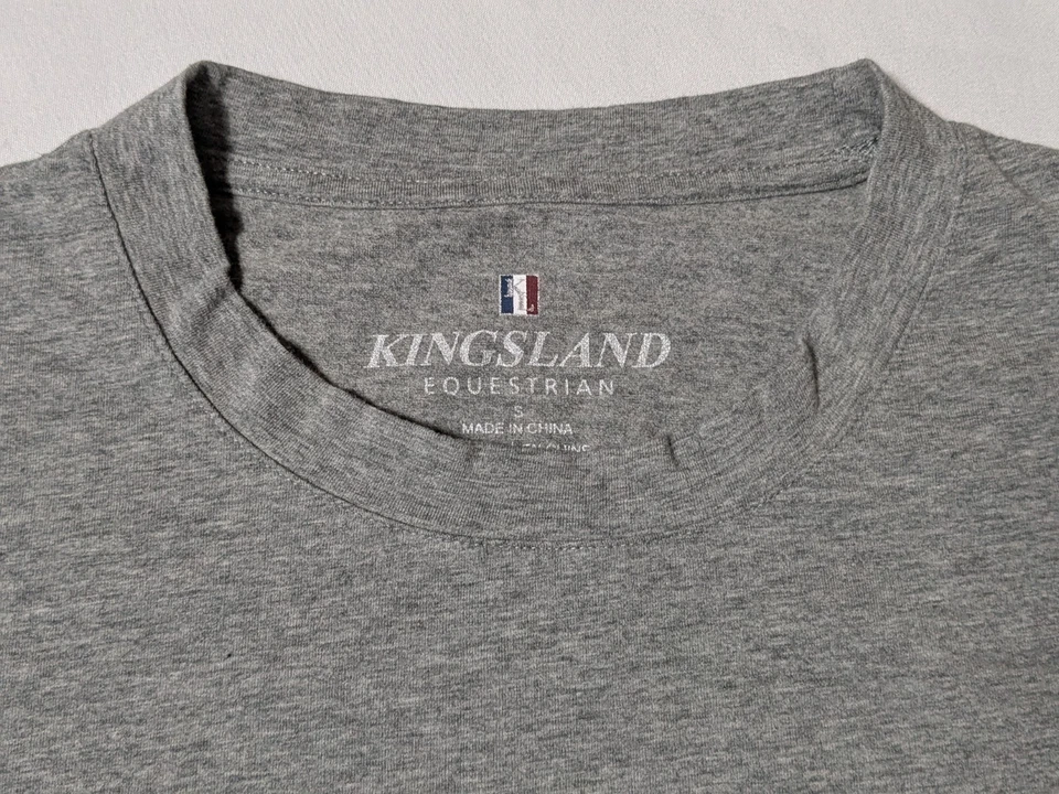 Camiseta KINGSLAND ESQUESTRIAN Hombre Pequeña Gris Mezcla Elástica Logo Foto 4 de 4
