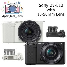 Sony Alpha ZV-E10 Mirrorless Digital Camera with 16-50mm Lens 24.2MP Black/White