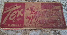 VINTAGE HUBLEY TOY SMOKING TEX CAP PISTOL GUN BOX ONLY NO. 245