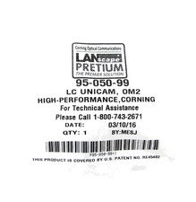 Corning 95-050-99 Unicam LC OM2 50um MM Fiber Optic Connector STSI