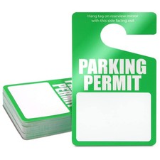 Juvale Parking Permit Hang Tag - Neon Green 3 x 5 Inches,