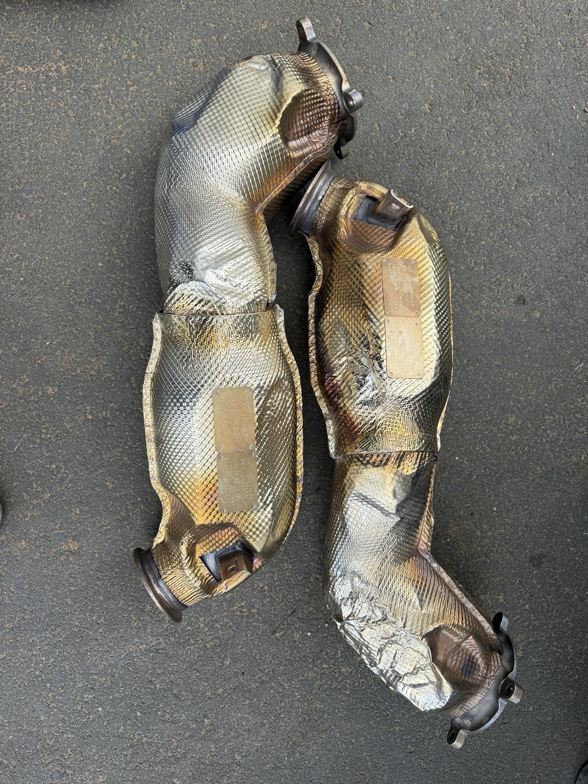 2017-2022 McLaren 720s OEM Downpipes 14HA005CP and 14HA011CP Left And Right Set