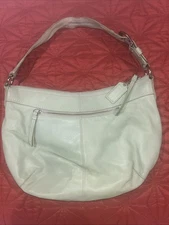 COACH SOHO HOBO SAGE GREEN SHOULDER Bag PURSE LEATHER Wide Strap F13731