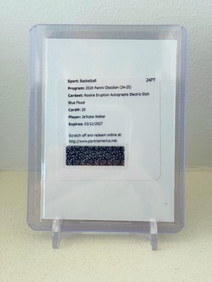 2024-25 Panini Obsidian JA'KOBE WALTER Rookie Eruption AUTO Blue RC /30 REDEMP.