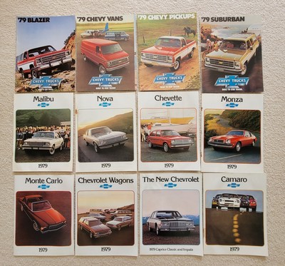 1979 Chevrolet Dealer Sales Brochures-Lot Of 12