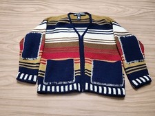 Manos Del Uruguay Kids Sweater 100 Wool Handmade In Uruguay Red Brown Blue