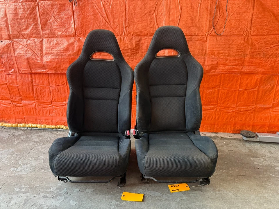02-06 ACURA RSX - BLACK SUEDE FRONT CLOTH SEATS - LEFT AND RIGHT OEM FACOTRY OE - Image 2 of 4