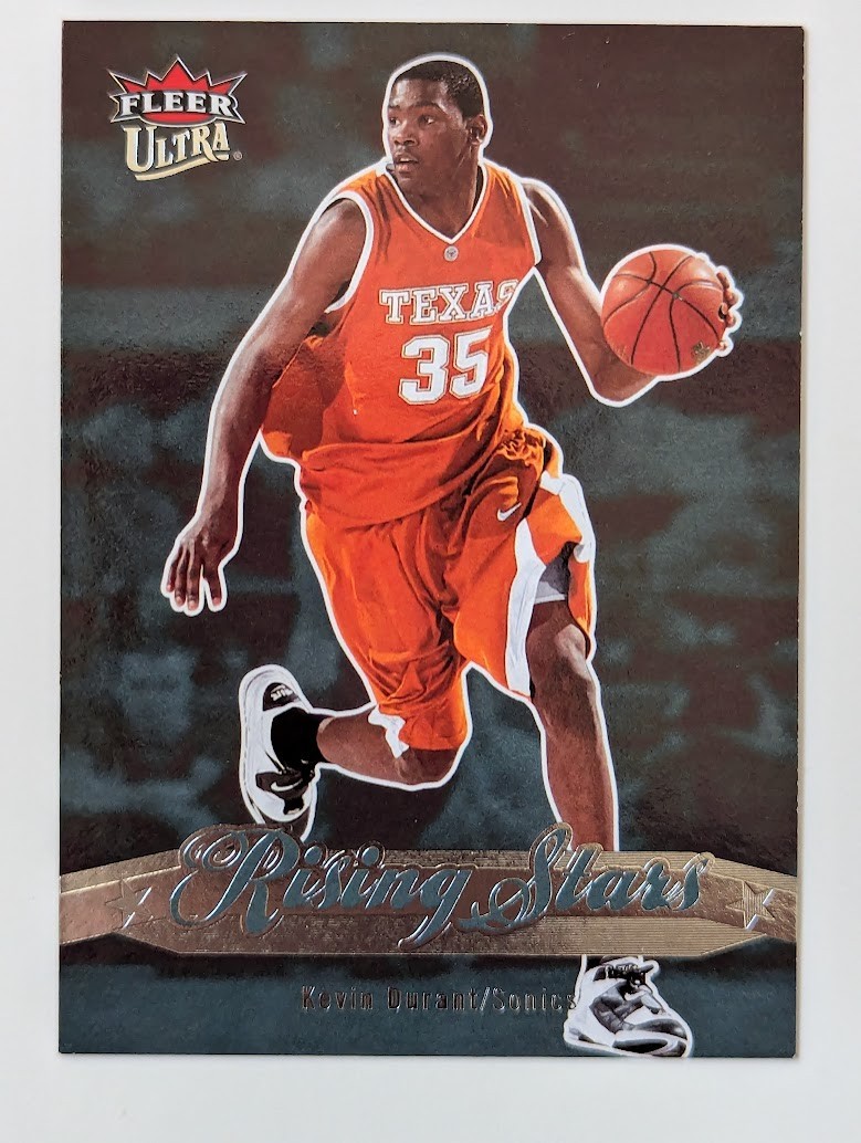 KEVIN DURANT 2007-08 FLEER ULTRA #RS-1 ROOKIE RISING STARS RC TEXAS JERSEY
