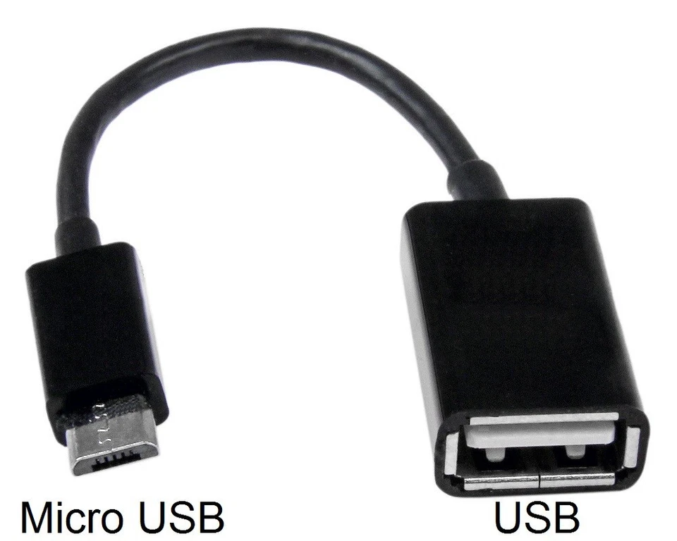 USB OTG Host Adapter Kabel Micro USB Stecker Typ B auf USB Buchse Typ A - Bild 2 von 2